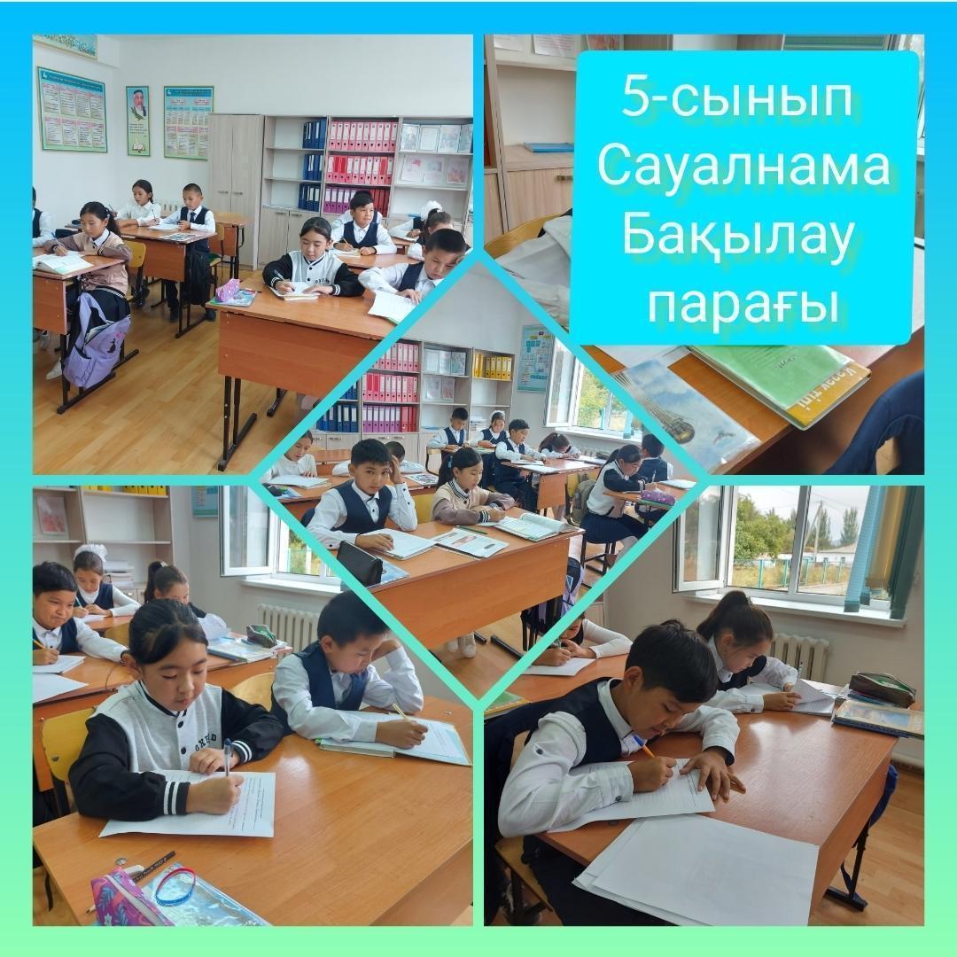 Бесінші сынып оқушыларының келеңсіз жағдайларды бақылау парағын толтыруы